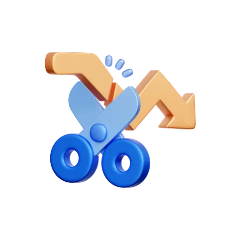 Stop Loss Strategy  3D Icon