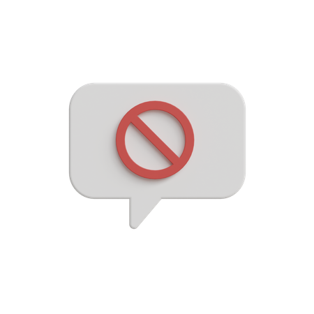 Stop message 3D Icon