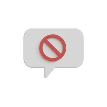 Stop message 3D Icon
