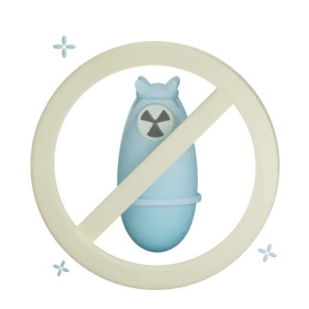 Stop Nuclear Bomb  3D Icon