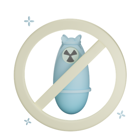 Stop Nuclear Bomb  3D Icon