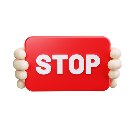 Stop Protest  3D Icon