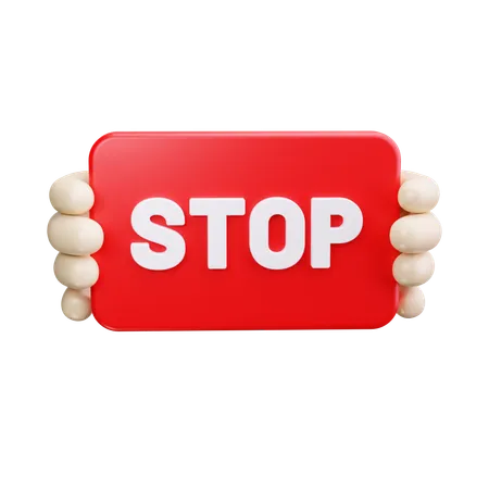 Stop Protest  3D Icon