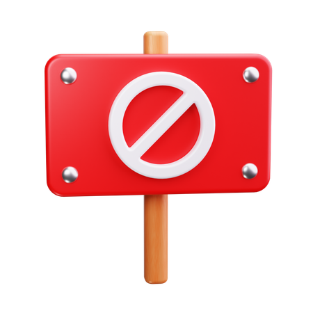 Stop Protest  3D Icon