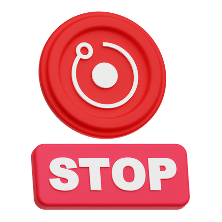 Stop Render Token  3D Icon