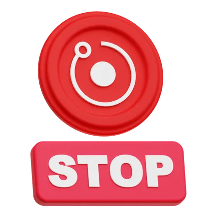 Stop Render Token  3D Icon