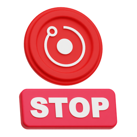 Stop Render Token  3D Icon