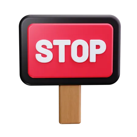 Stop Sign  3D Icon