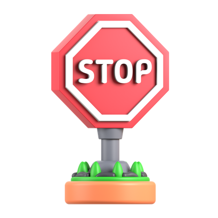 Stop Sign  3D Icon