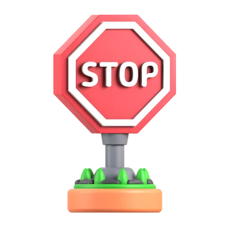 Stop Sign  3D Icon