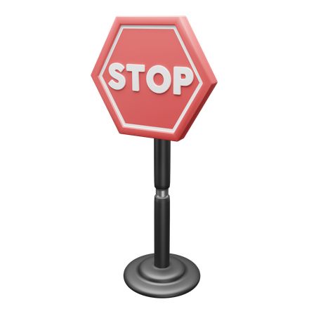 Stop Sign  3D Icon