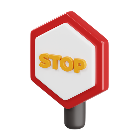 Stop Sign  3D Icon