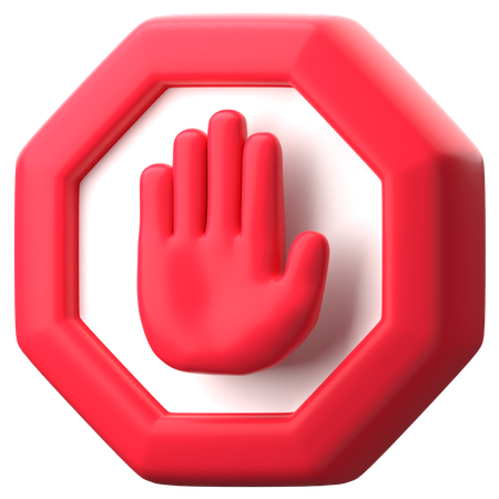 Stop Sign  3D Icon