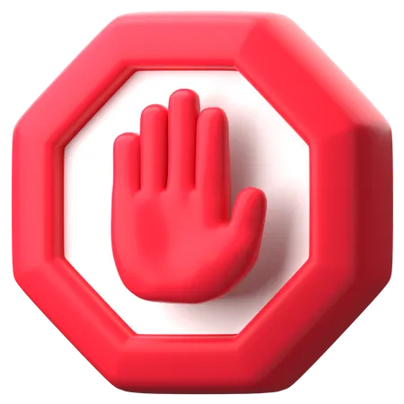 Stop Sign  3D Icon