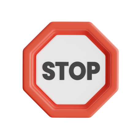 Stop Sign  3D Icon