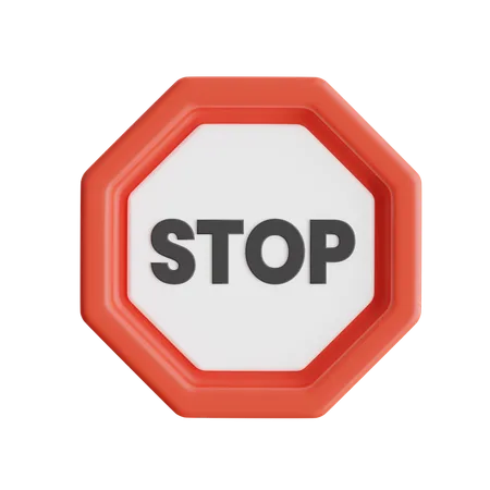 Stop Sign  3D Icon