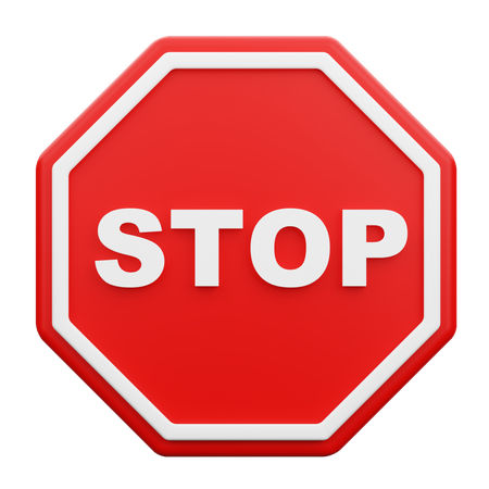 Stop Sign  3D Icon