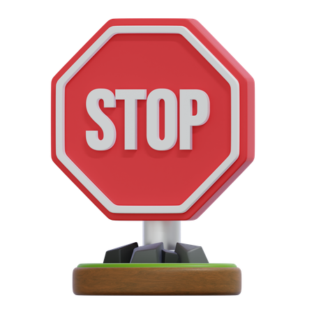 STOP SIGN  3D Icon