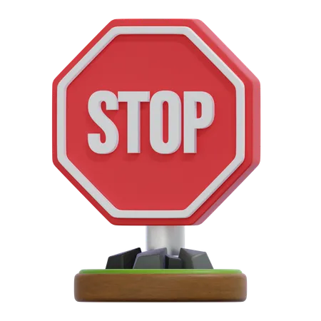 STOP SIGN  3D Icon