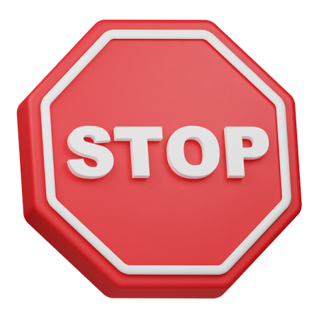 Stop Sign  3D Icon