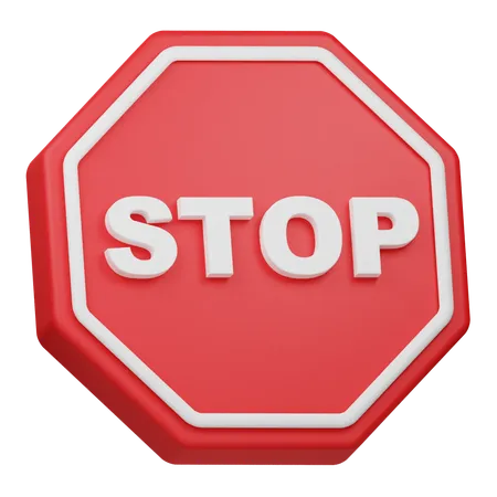 Stop Sign  3D Icon