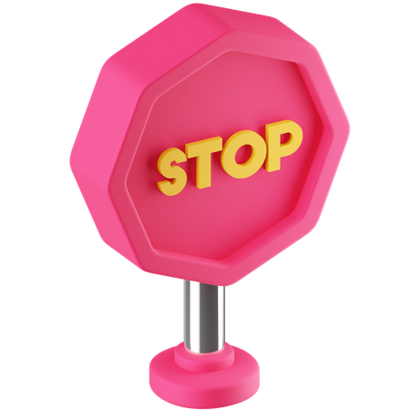 Stop Sign  3D Icon