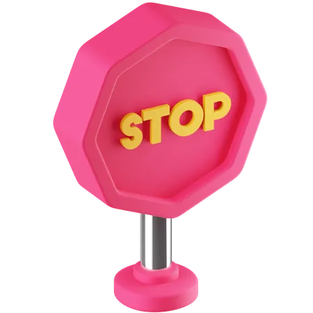 Stop Sign  3D Icon