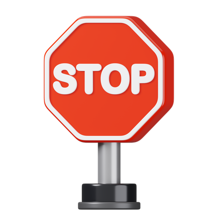 Stop Sign  3D Icon