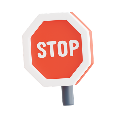 Stop Sign  3D Icon