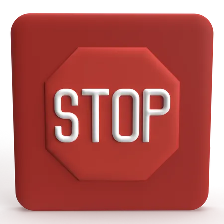 Stop Sign  3D Icon