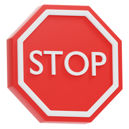 Stop Sign  3D Icon