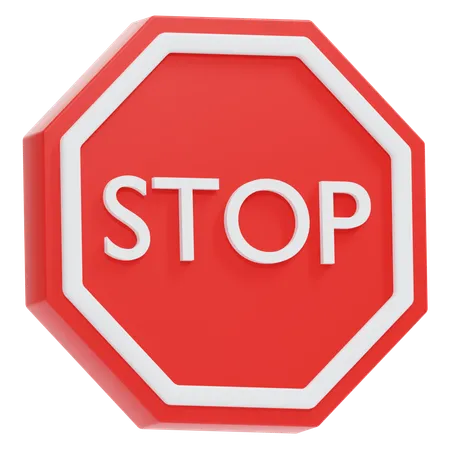 Stop Sign  3D Icon