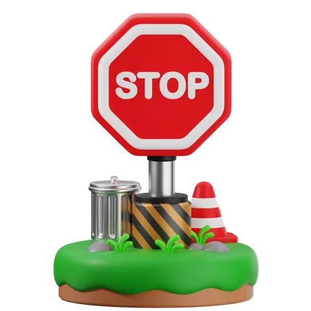 Stop Sign  3D Icon