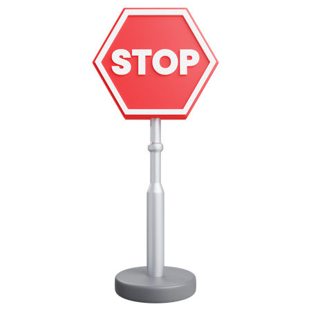 Stop Sign  3D Icon