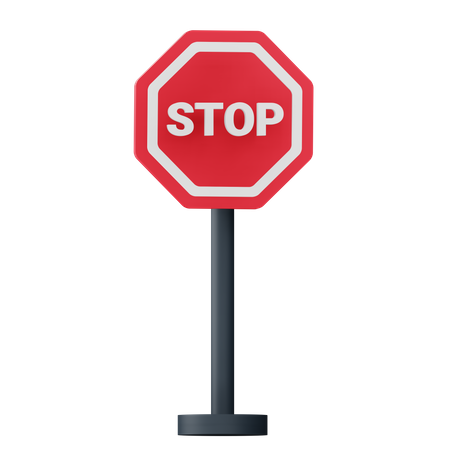 Stop Sign  3D Icon