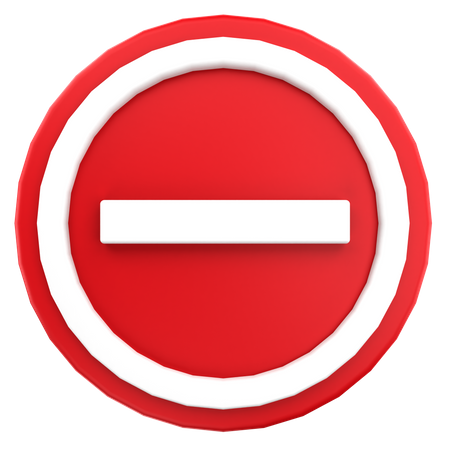 Stop Sign  3D Icon