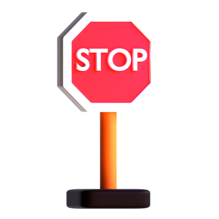 Stop Sign  3D Icon