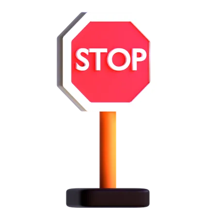 Stop Sign  3D Icon