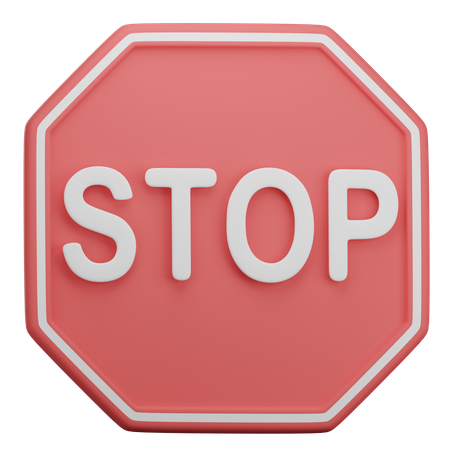 Stop Sign  3D Icon