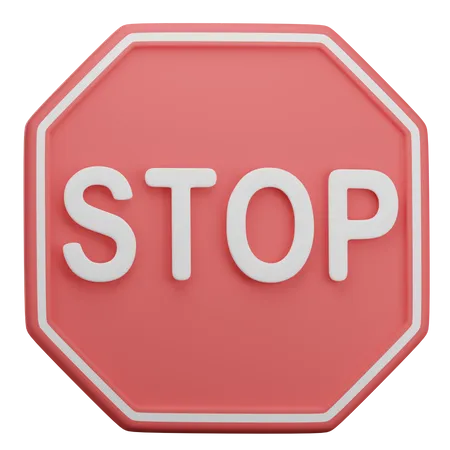 Stop Sign  3D Icon