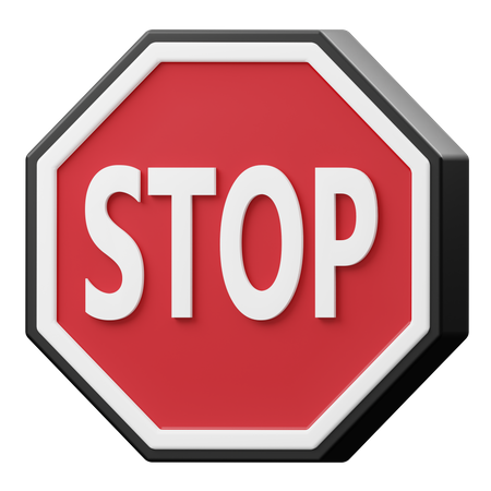 Stop Sign  3D Icon