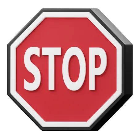 Stop Sign  3D Icon