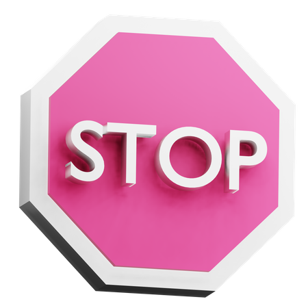 Stop Sign  3D Icon