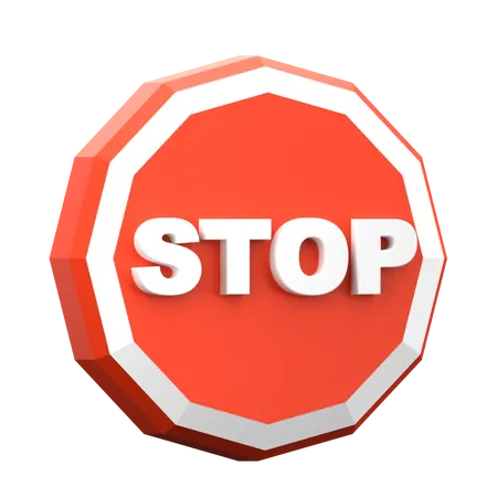 Stop Sign  3D Icon