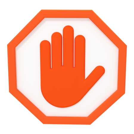 Stop Sign  3D Icon