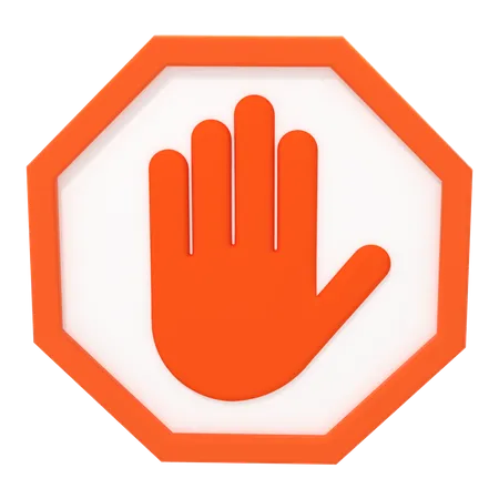 Stop Sign  3D Icon