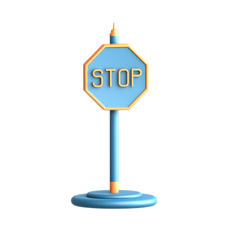 Stop Sign  3D Icon