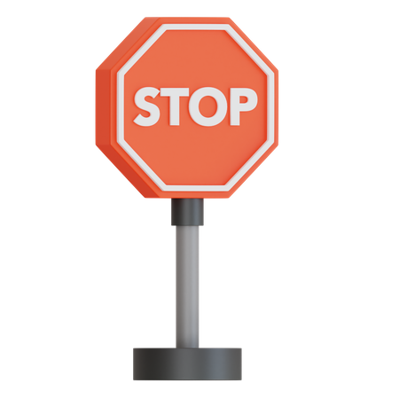 Stop Sign  3D Icon