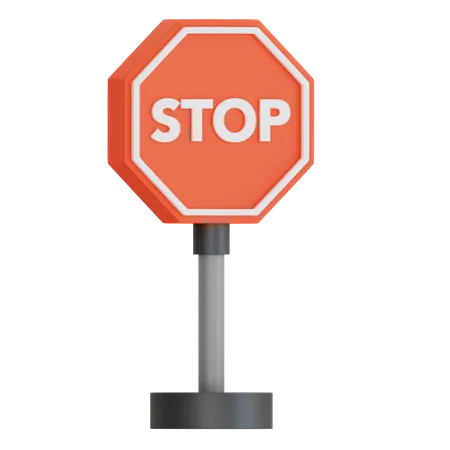 Stop Sign  3D Icon