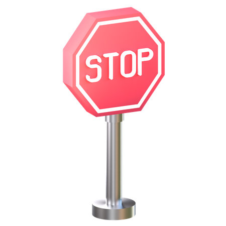 Stop Sign  3D Icon